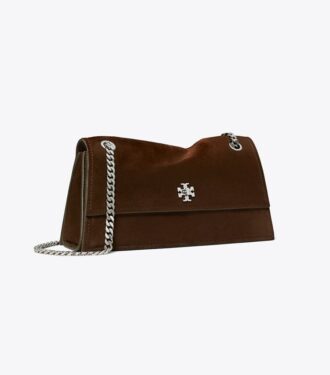 Borsa a tracolla Kira Turnlock in pelle scamosciata