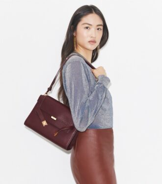 Borsa a tracolla Lee Radziwill in pelle martellata