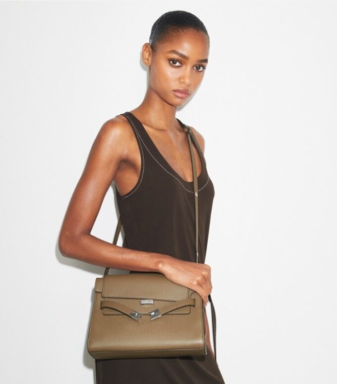 Borsa a tracolla Lee Radziwill in pelle martellata Borsa a tracolla Lee Radziwill in pelle martellata