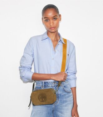 Borsa a tracolla Miller Mini in pelle scamosciata