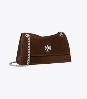 Borsa a tracolla Mini Kira Turnlock in pelle scamosciata