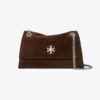Borsa a tracolla Mini Kira Turnlock in pelle scamosciata Borsa a tracolla Mini Kira Turnlock in pelle scamosciata