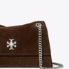Borsa a tracolla Mini Kira Turnlock in pelle scamosciata Borsa a tracolla Mini Kira Turnlock in pelle scamosciata