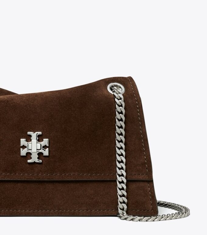 Borsa a tracolla Mini Kira Turnlock in pelle scamosciata Borsa a tracolla Mini Kira Turnlock in pelle scamosciata