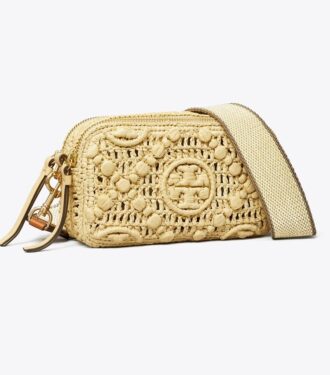 Borsa a tracolla Mini Miller in rafia
