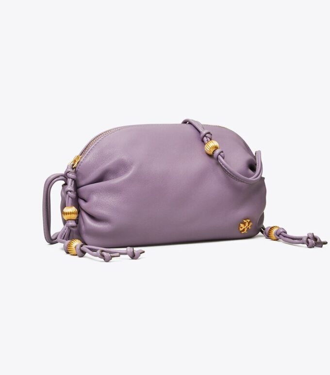 Borsa a tracolla mini morbida con cinturino di perline Borsa a tracolla mini morbida con cinturino di perline