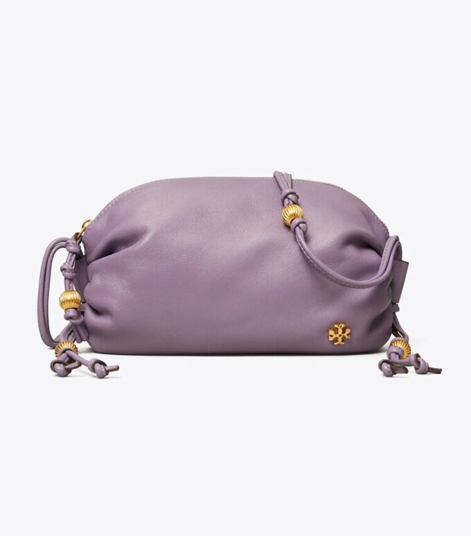 Borsa a tracolla mini morbida con cinturino di perline Borsa a tracolla mini morbida con cinturino di perline