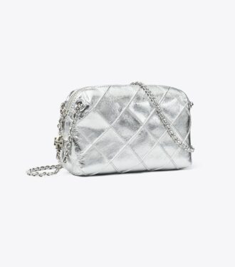 Borsa a tracolla morbida metallizzata Fleming