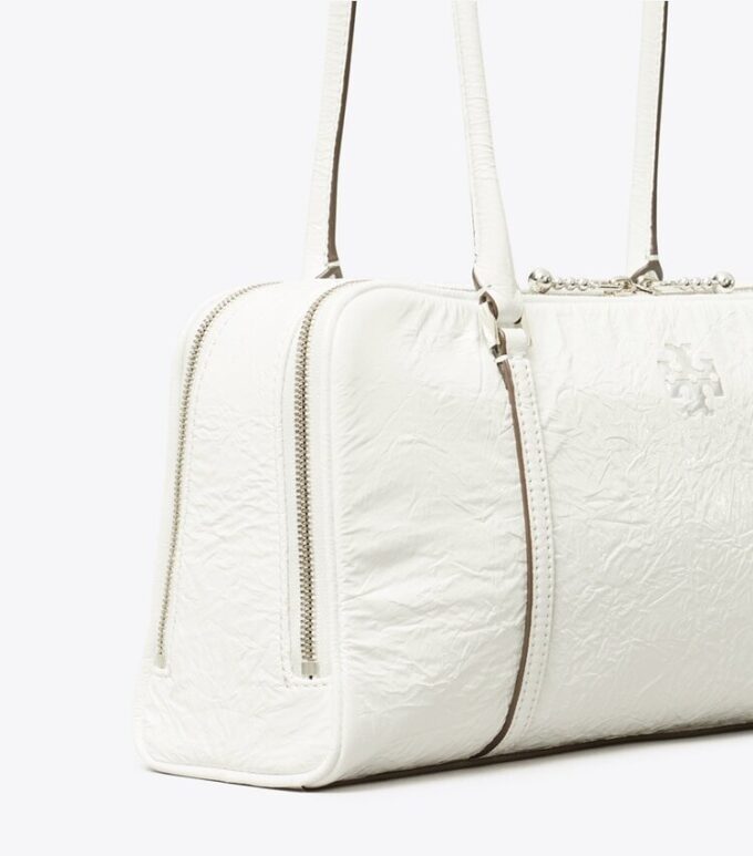 Borsa a tracolla piccola in pelle Marshmallow Borsa a tracolla piccola in pelle Marshmallow