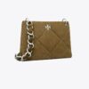 Borsa a tracolla piccola Kira Diamond Quilt in pelle scamosciata Borsa a tracolla piccola Kira Diamond Quilt in pelle scamosciata