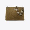 Borsa a tracolla piccola Kira Diamond Quilt in pelle scamosciata Borsa a tracolla piccola Kira Diamond Quilt in pelle scamosciata