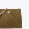 Borsa a tracolla piccola Kira Diamond Quilt in pelle scamosciata Borsa a tracolla piccola Kira Diamond Quilt in pelle scamosciata