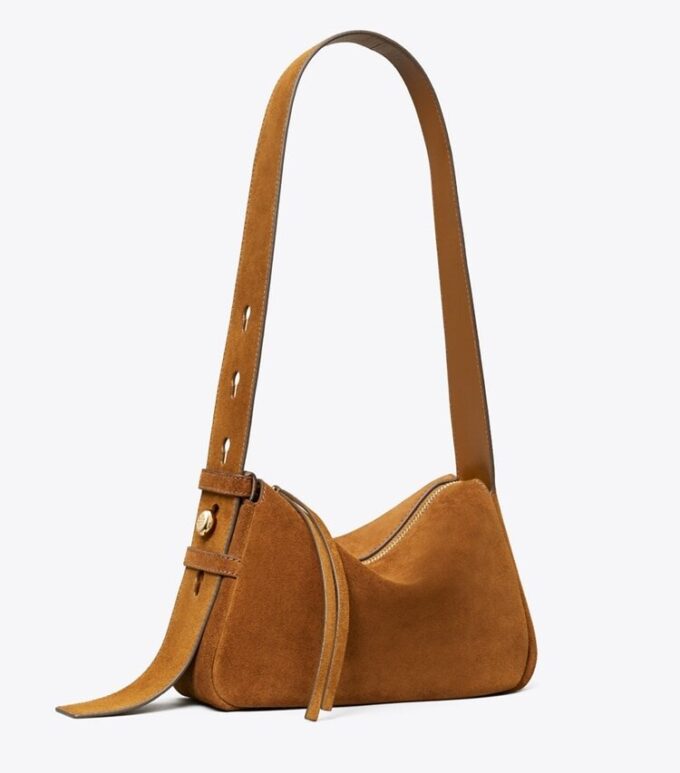 Borsa a tracolla piccola Romy in pelle scamosciata Borsa a tracolla piccola Romy in pelle scamosciata