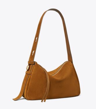Borsa a tracolla Romy in pelle scamosciata