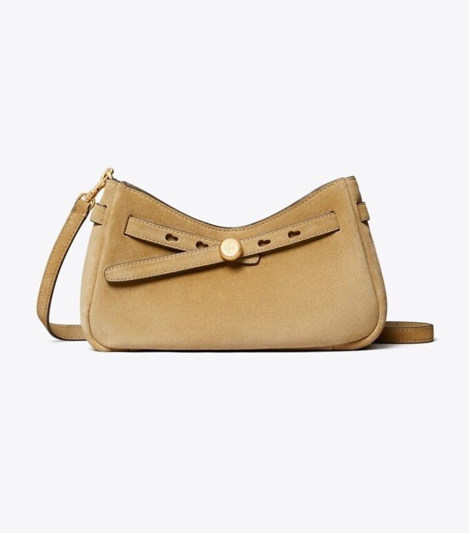 Borsa a tracolla Romy in pelle scamosciata con chiusura a zip Borsa a tracolla Romy in pelle scamosciata con chiusura a zip