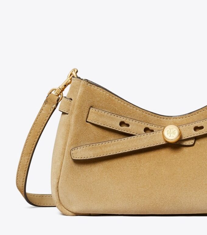 Borsa a tracolla Romy in pelle scamosciata con chiusura a zip Borsa a tracolla Romy in pelle scamosciata con chiusura a zip