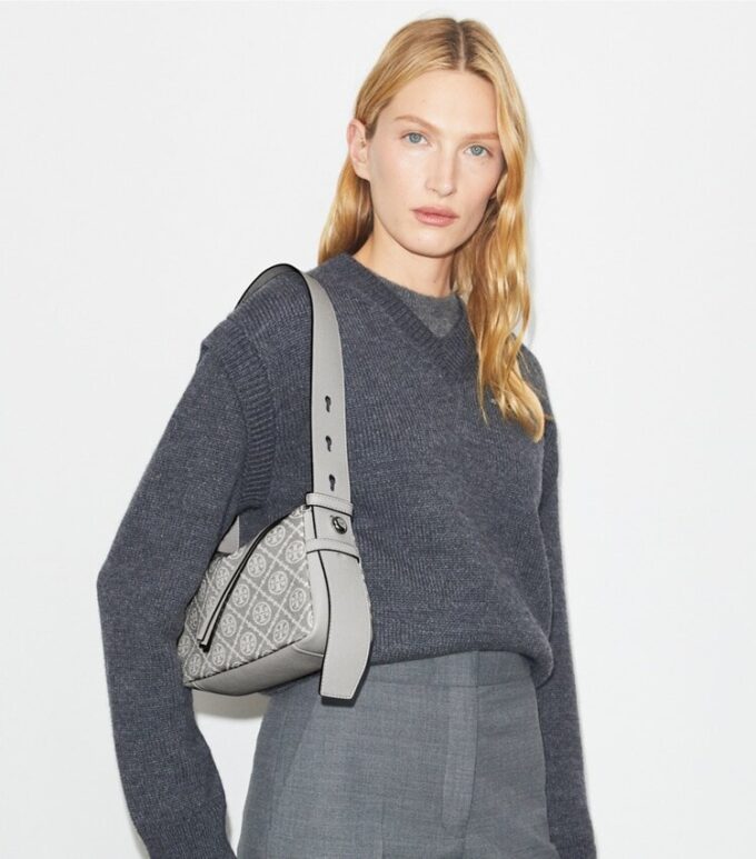 Borsa a tracolla Romy T Monogram piccola Borsa a tracolla Romy T Monogram piccola