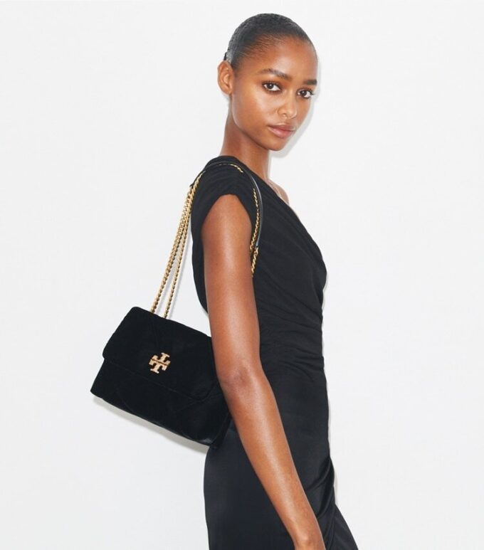 Borsa a tracolla Small Kira Diamond Quilt Velvet Pavé Borsa a tracolla Small Kira Diamond Quilt Velvet Pavé