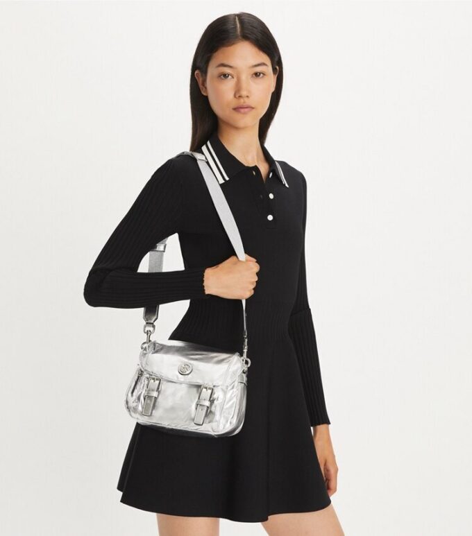 Borsa a tracolla Small Virginia Metallic