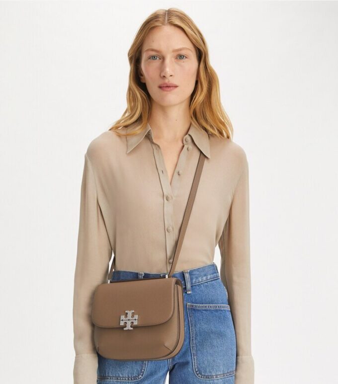 Borsa a tracolla sottile Eleanor Pebbled