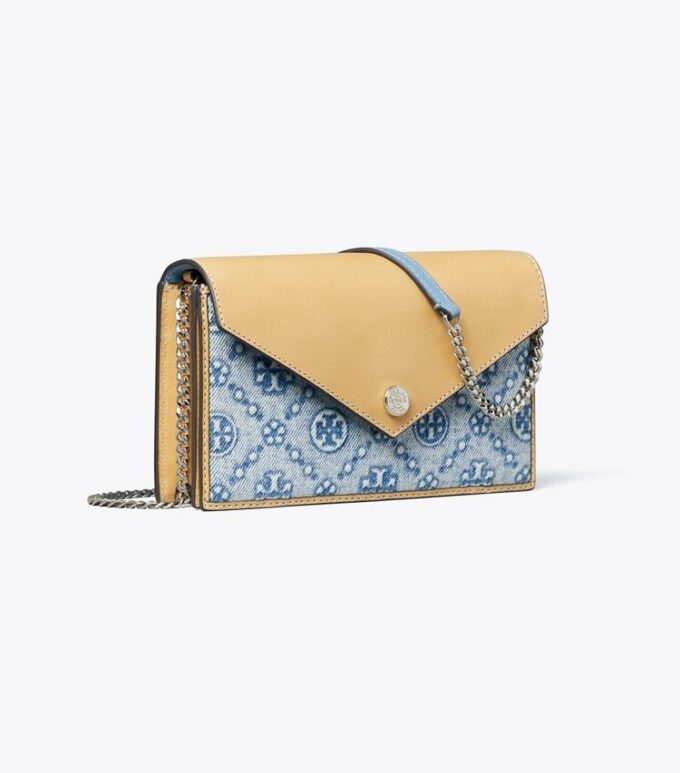Borsa a tracolla T Monogram Denim Envelope Borsa a tracolla T Monogram Denim Envelope