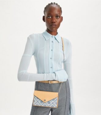 Borsa a tracolla T Monogram Denim Envelope