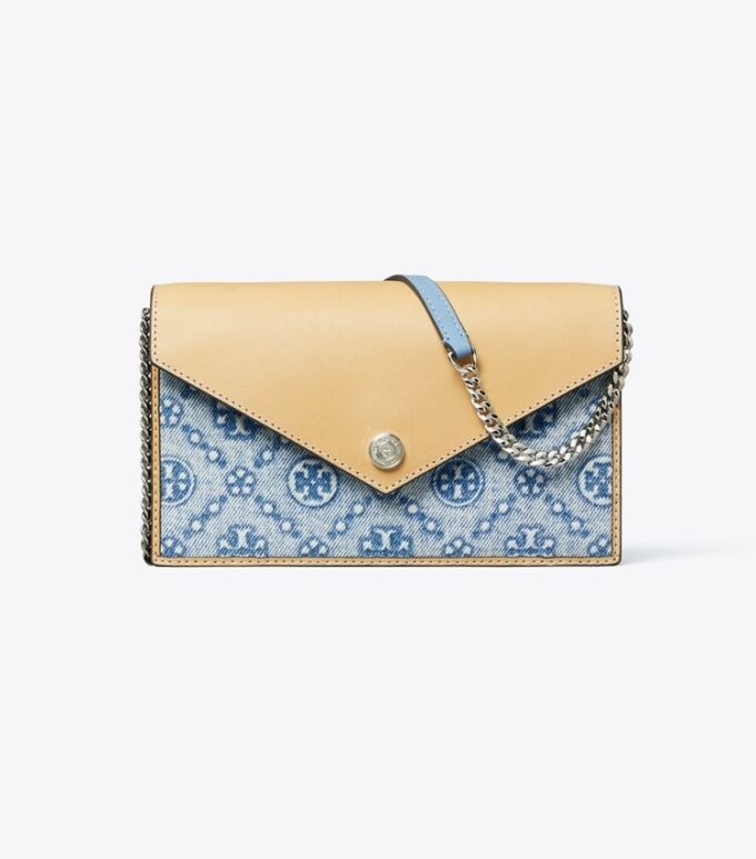 Borsa a tracolla T Monogram Denim Envelope Borsa a tracolla T Monogram Denim Envelope