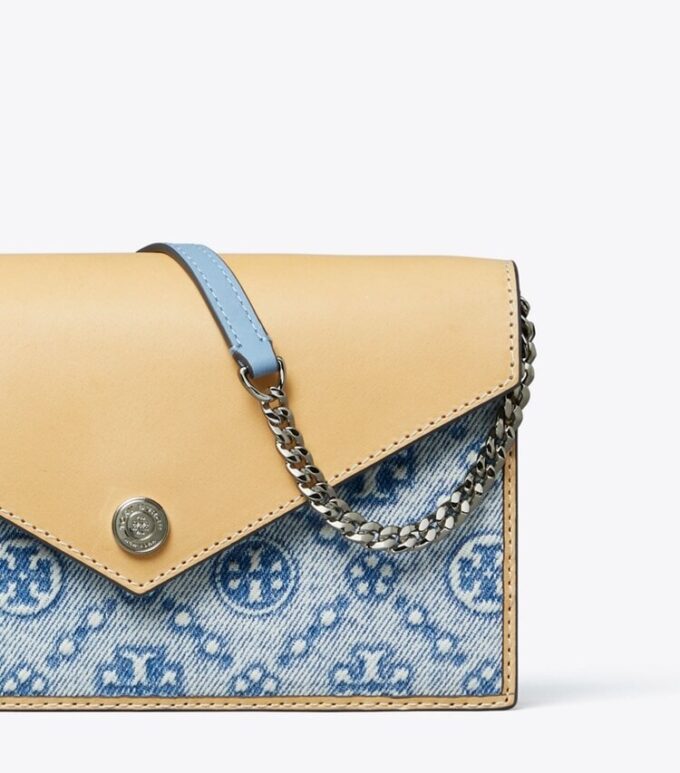 Borsa a tracolla T Monogram Denim Envelope Borsa a tracolla T Monogram Denim Envelope