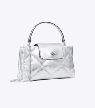 Borsa con manico superiore metallico Kira Diamond Quilt
