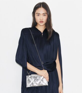 Borsa con manico superiore metallico Kira Diamond Quilt