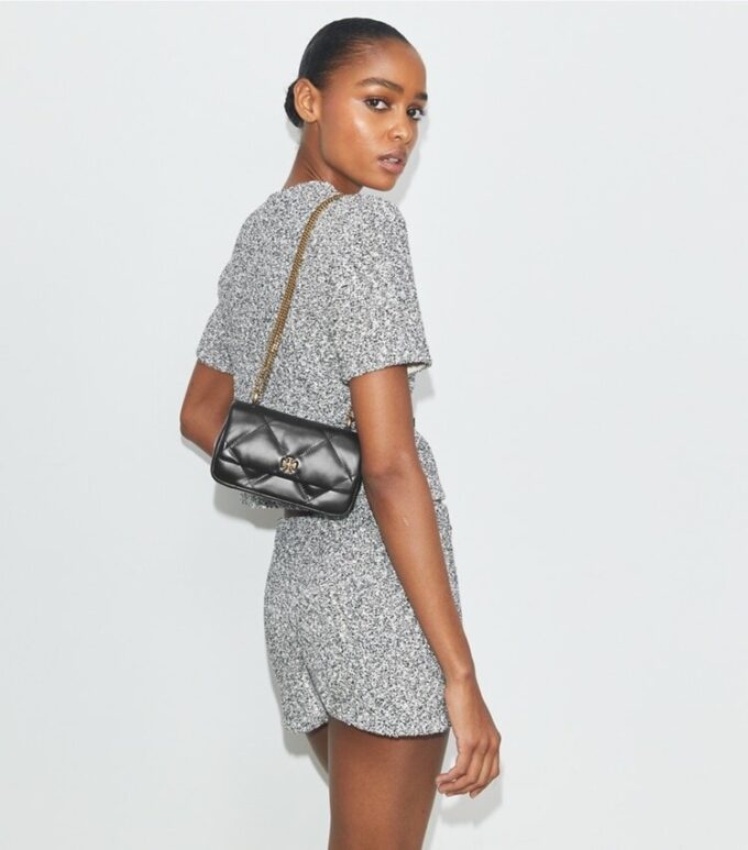 Borsa con patta Mini Kira Diamond Quilt