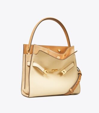 Borsa doppia Lee Radziwill piccola con texture martellata