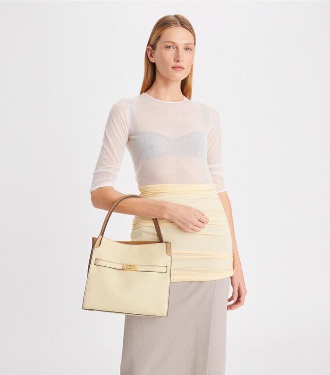 Borsa doppia Lee Radziwill piccola con texture martellata Borsa doppia Lee Radziwill piccola con texture martellata