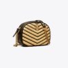 Borsa fotografica piccola in paglia morbida Kira Chevron