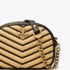 Borsa fotografica piccola in paglia morbida Kira Chevron