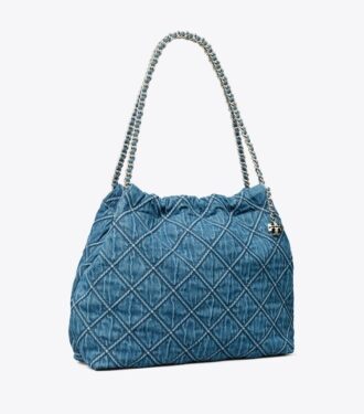 Borsa hobo in morbido denim Fleming