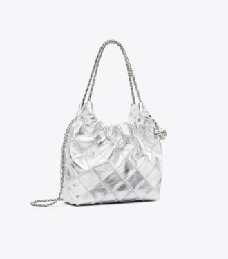 Borsa hobo metallizzata Mini Fleming