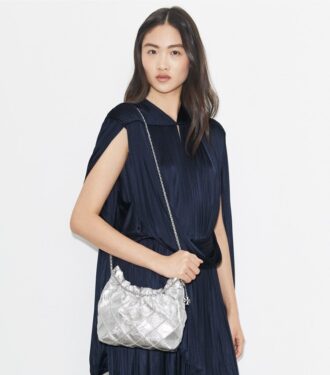Borsa hobo metallizzata Mini Fleming