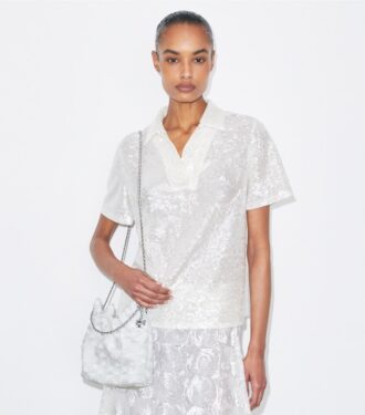Borsa hobo Mini Fleming con paillettes
