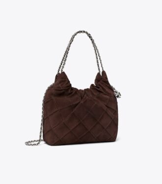 Borsa hobo Mini Fleming in morbida pelle scamosciata
