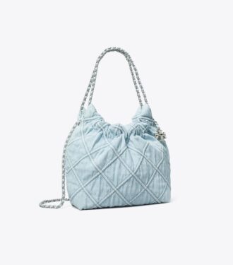 Borsa hobo Mini Fleming in morbido denim
