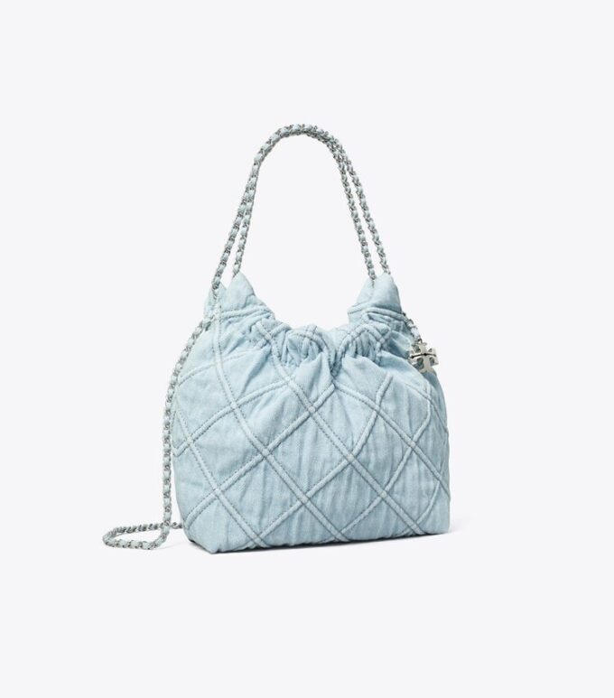 Borsa hobo Mini Fleming in morbido denim Borsa hobo Mini Fleming in morbido denim