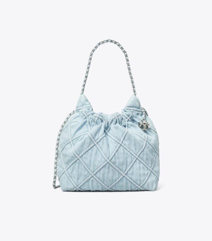 Borsa hobo Mini Fleming in morbido denim Borsa hobo Mini Fleming in morbido denim