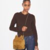 Borsa hobo Mini Fleming in pelle scamosciata con frange Borsa hobo Mini Fleming in pelle scamosciata con frange