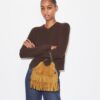 Borsa hobo Mini Fleming in pelle scamosciata con frange Borsa hobo Mini Fleming in pelle scamosciata con frange