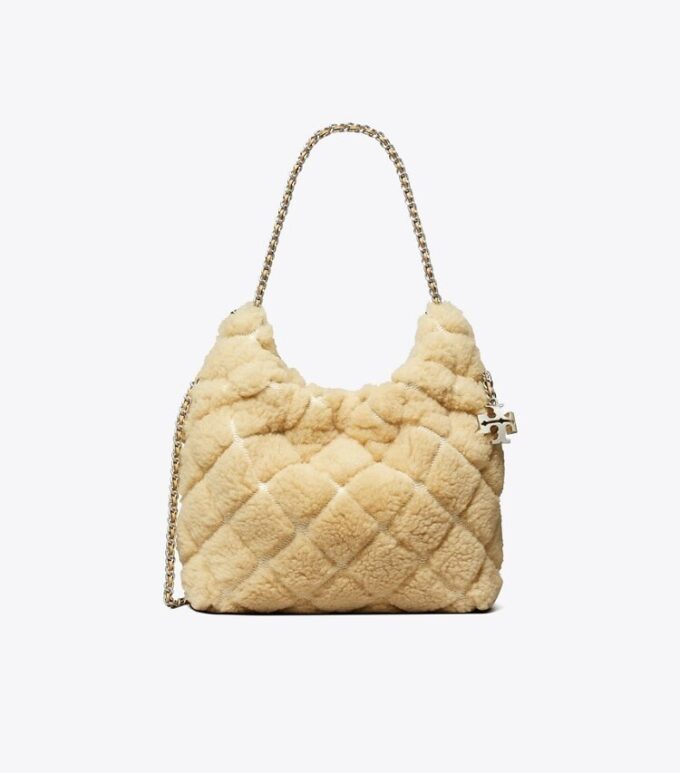 Borsa hobo Mini Fleming in shearling