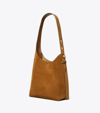 Borsa hobo Romy piccola in pelle scamosciata