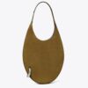 Borsa in pelle scamosciata traforata