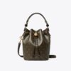 Borsa mini a secchiello in tela rivestita con T Monogram