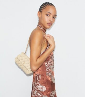 Borsa Mini Kira con patta intrecciata
